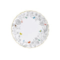 Fleurs Et Papillons - Set De 4 Assiettes Plates - Porcelaine - Multicolore
