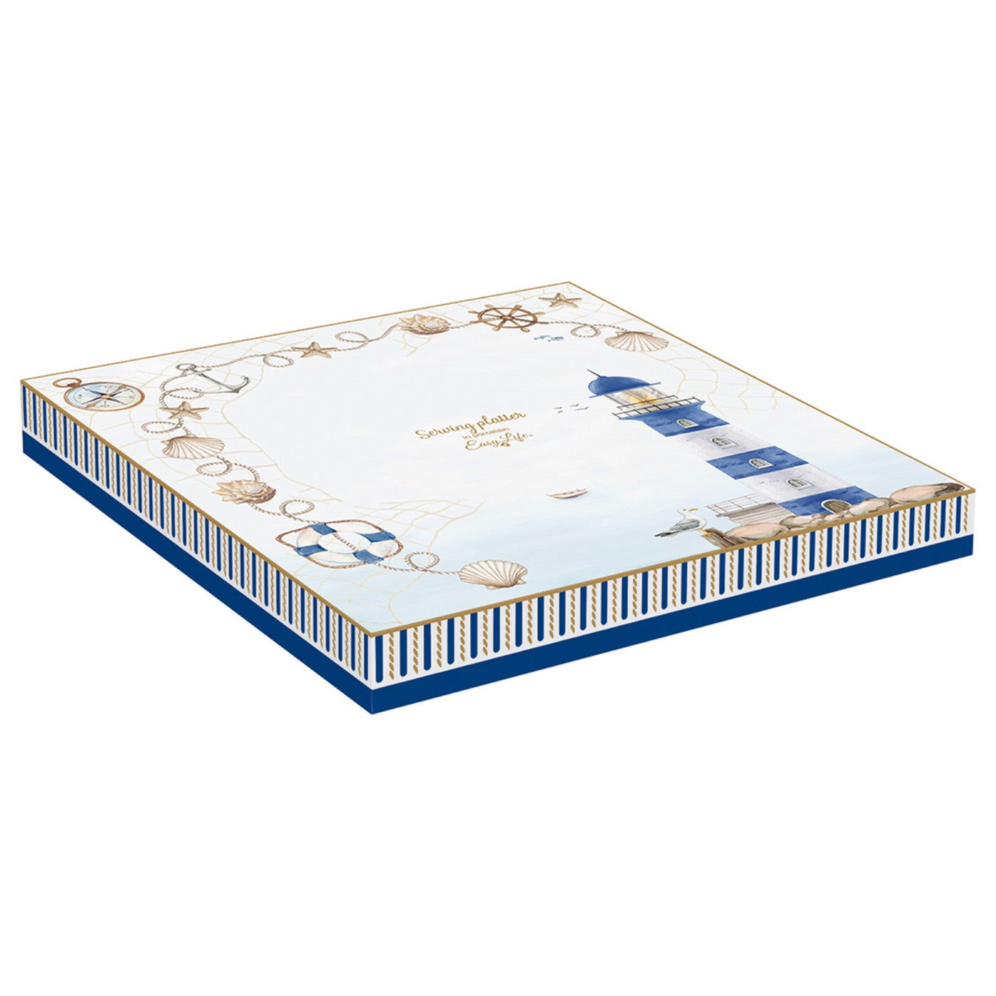 Blue Lighthouse - Assiette Coquillage - Porcelaine - Multicolore