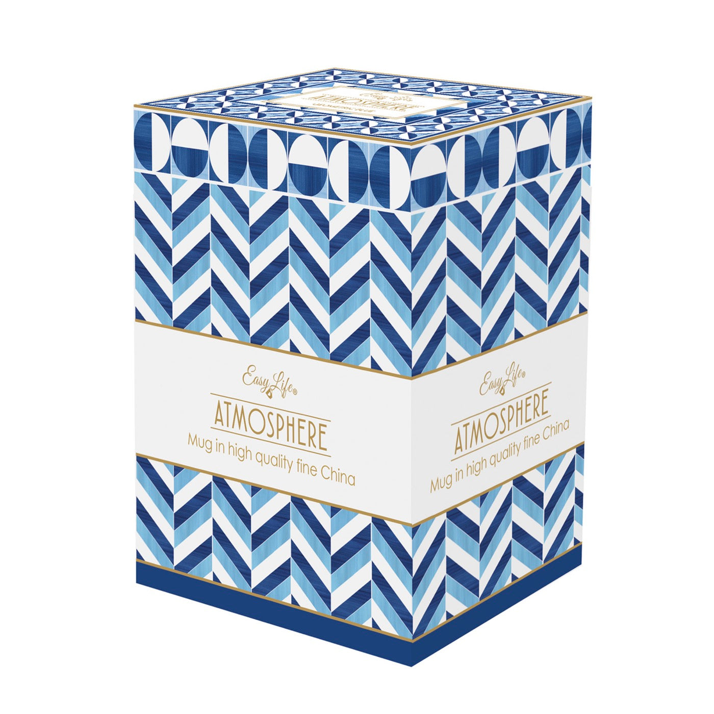 Geometric Blue - Mug - Porcelaine Fine - Multicolore