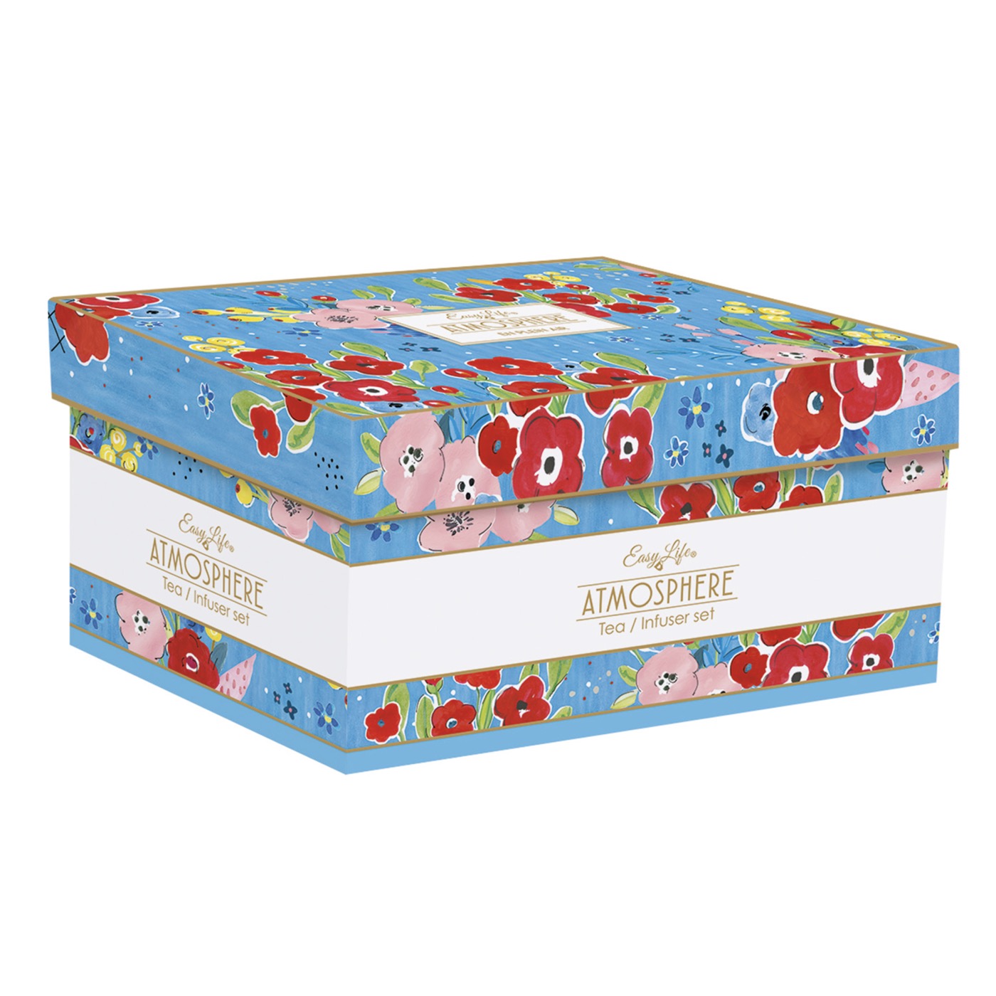 En Plein Air - Théière Avec Infuseur Métal Et 2 Tasses - Porcelaine - Multicolore