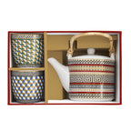 Neoclassic - Théière Avec Infuseur Métal Et 2 Tasses - Porcelaine - Multicolore