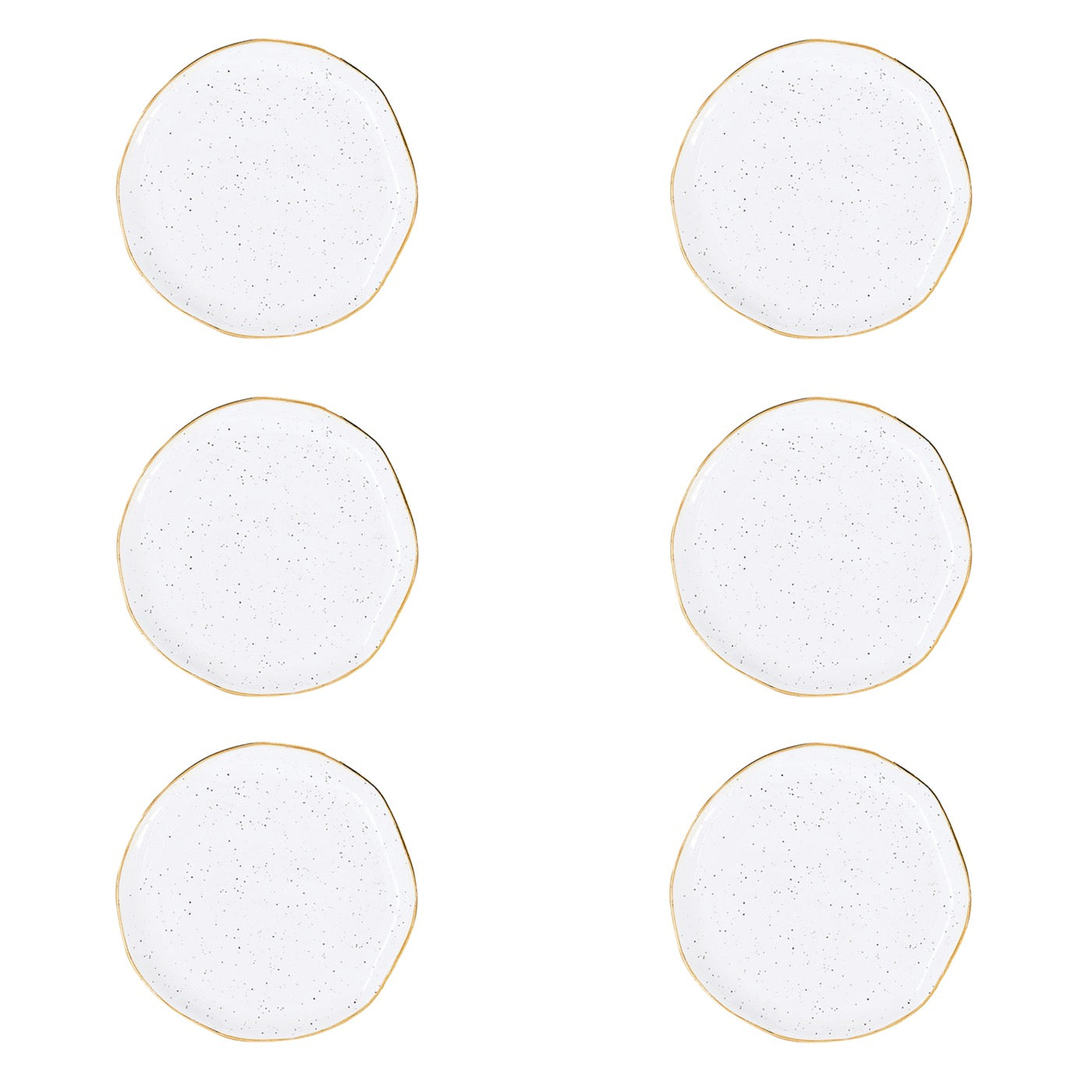 Artesanal - Set De 6 Assiettes - Porcelaine - Blanc