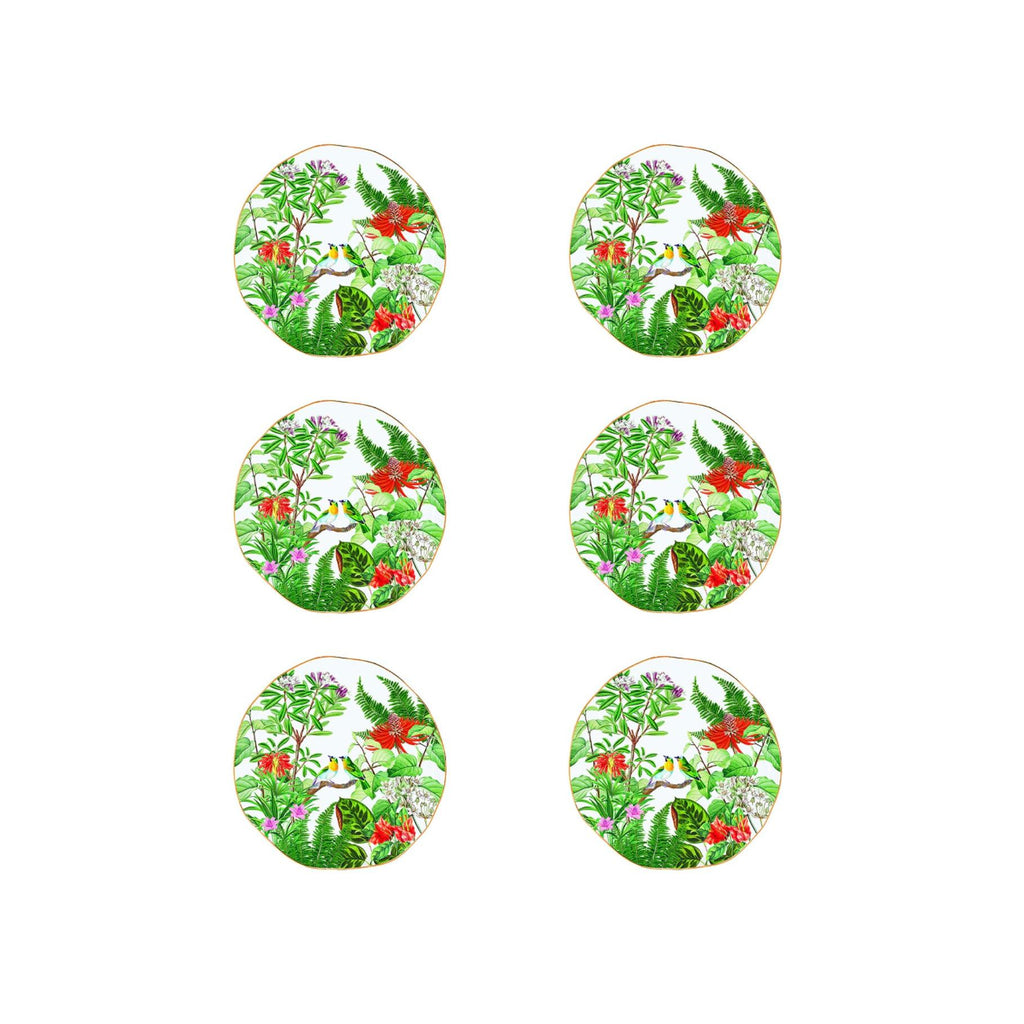 Exotica - Set De 6 Assiettes - Porcelaine - Multicolore