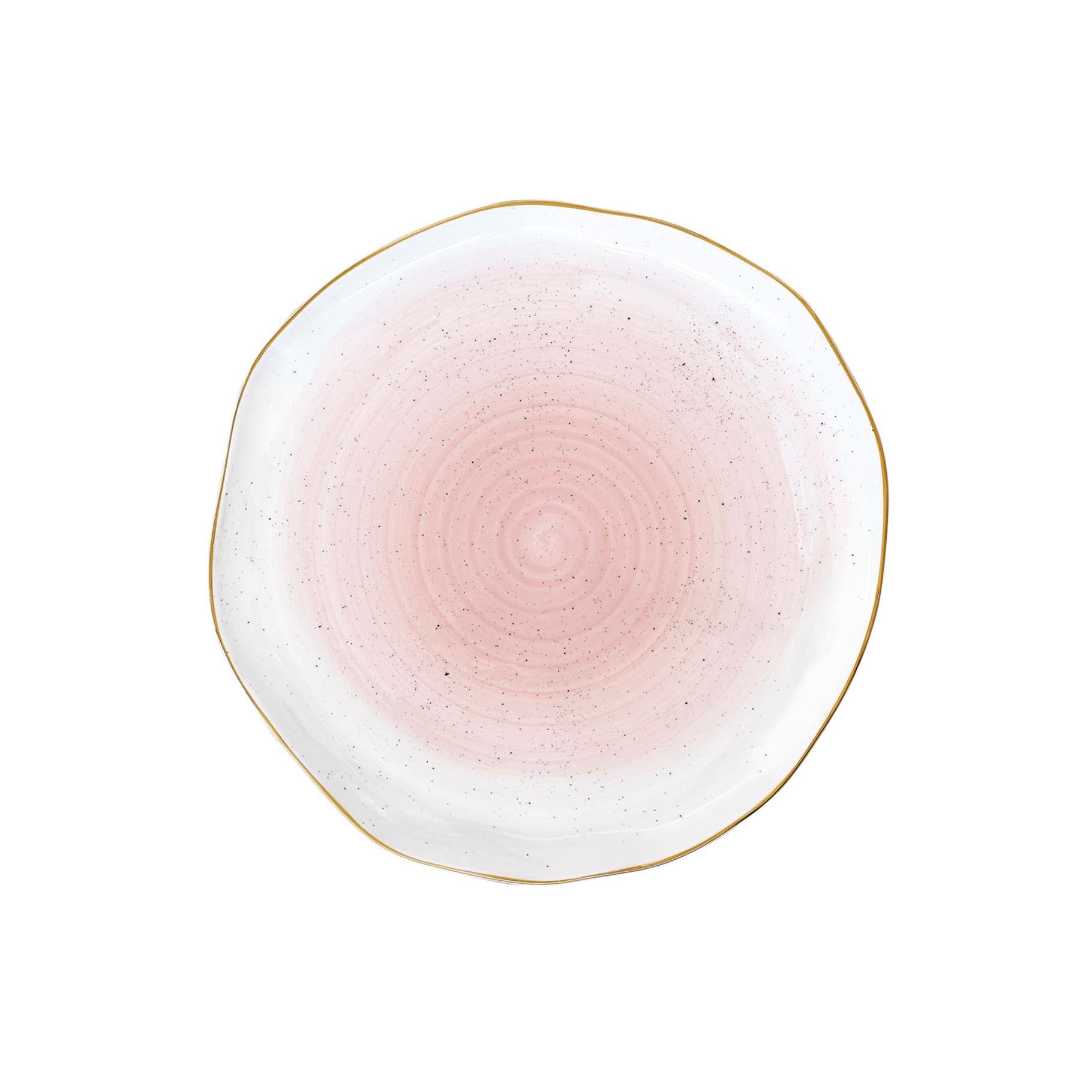 Artesanal - Set De 4 Assiettes Plates - Porcelaine - Rose