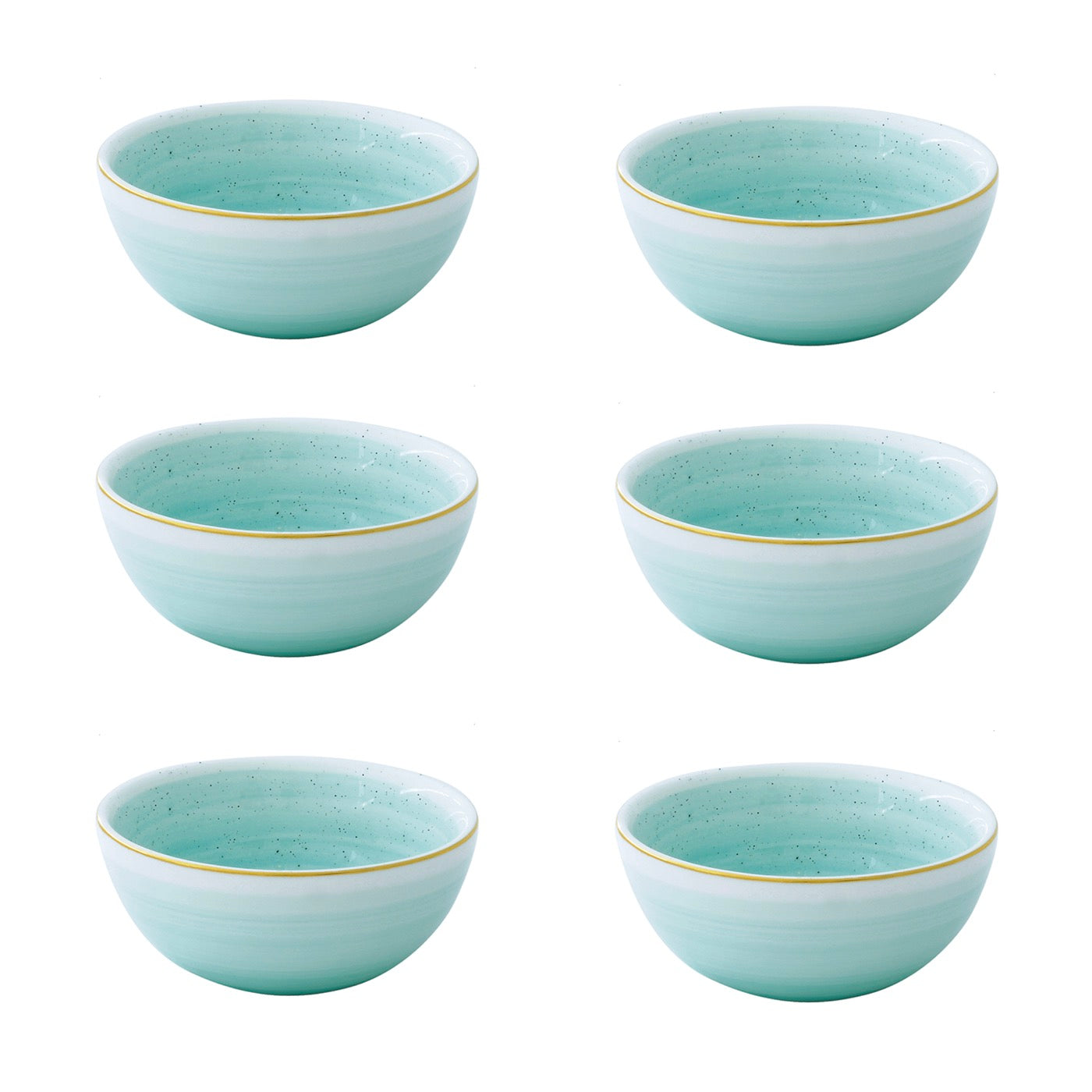 Artesanal - Set De 6 Bols - Porcelaine - Vert