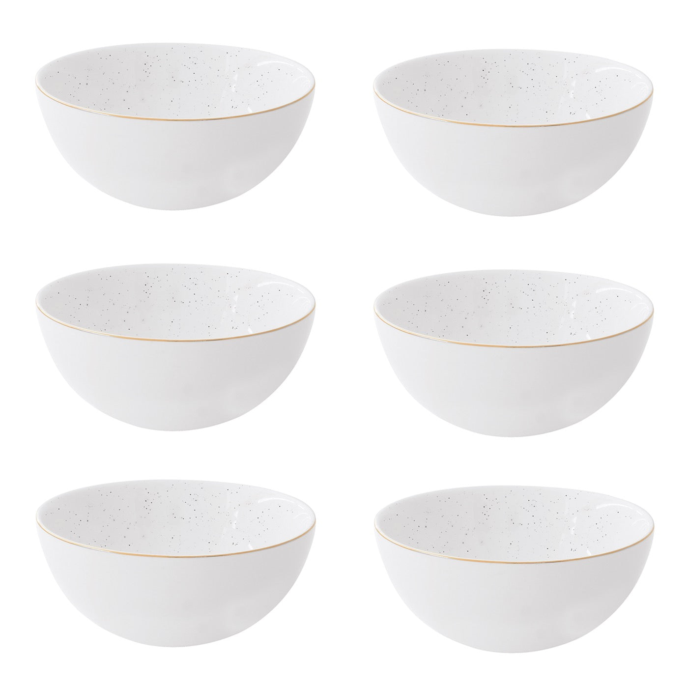 Artesanal - Set De 6 Bols - Porcelaine - Blanc
