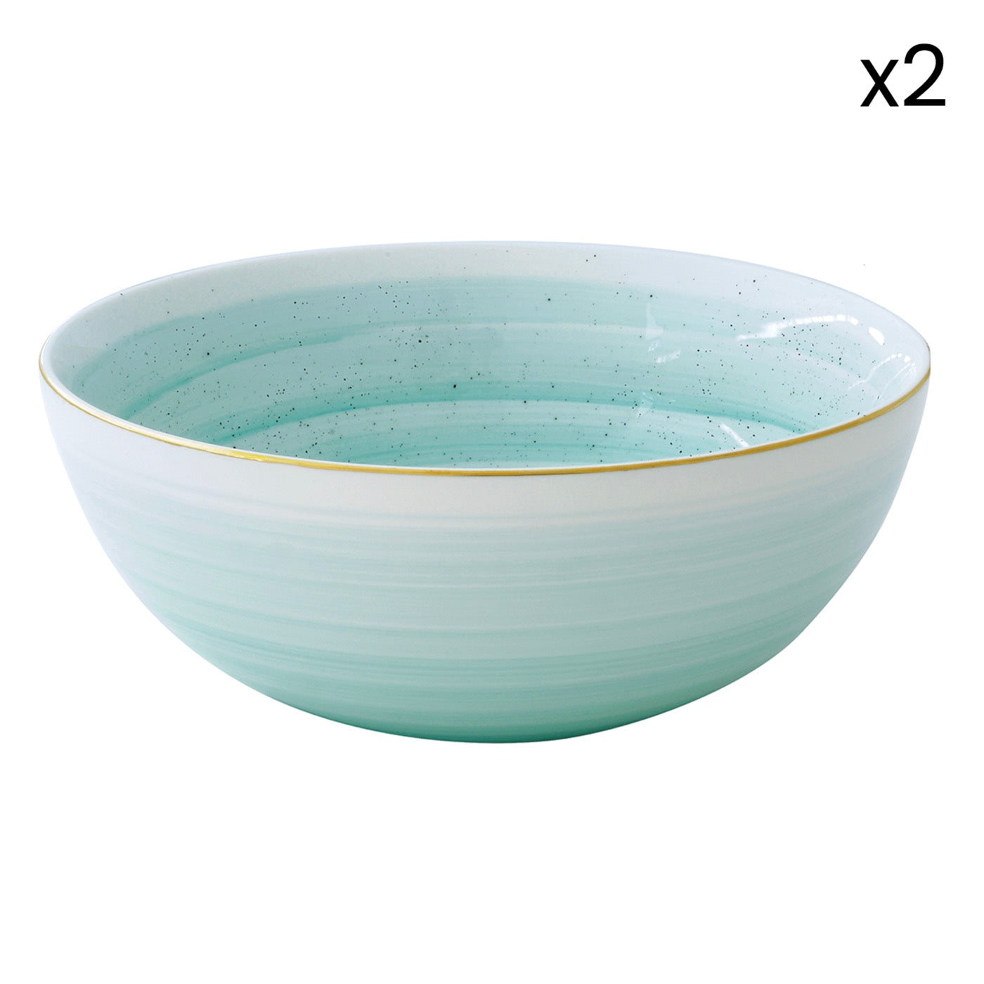 Artesanal - Set De 2 Saladiers - Porcelaine - Vert