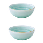Artesanal - Set De 2 Saladiers - Porcelaine - Vert