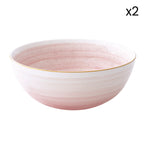 Artesanal - Set De 2 Saladiers - Porcelaine - Rose