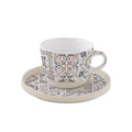 Casa Decor - Tasse À Thé Avec Soucoupe - Grès - Gris