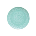 Abitare - Set De 6 Platos Llanos En Relieve - Porcelana - Aqua