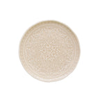 Abitare - Set De 6 Assiettes À Dessert En Relief - Porcelaine - Beige