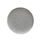 Abitare - Set of 6 Relief Dessert Plates - Porcelain - Dark Grey