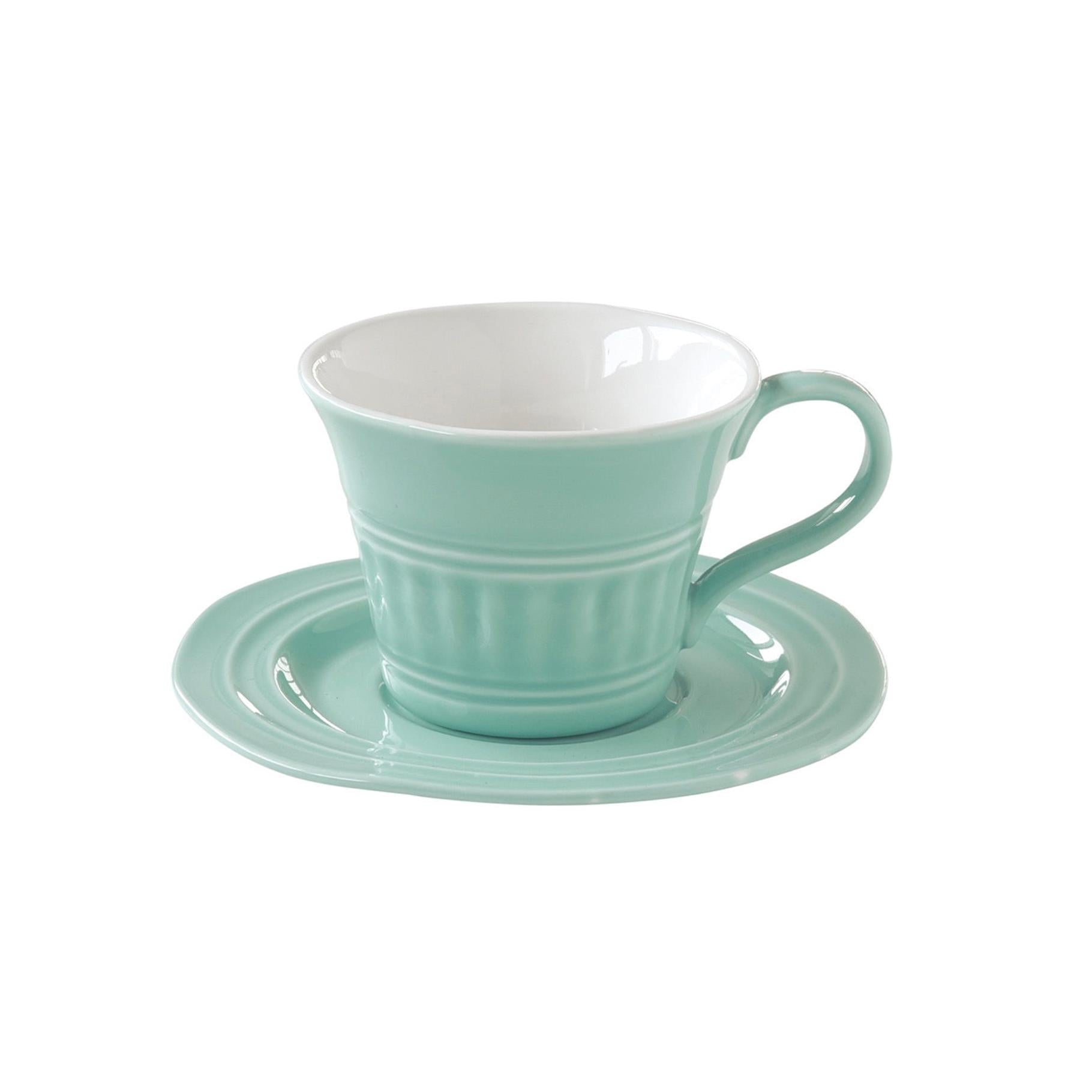 Abitare - Set of 6 Coffee Cups - Porcelain - Aqua