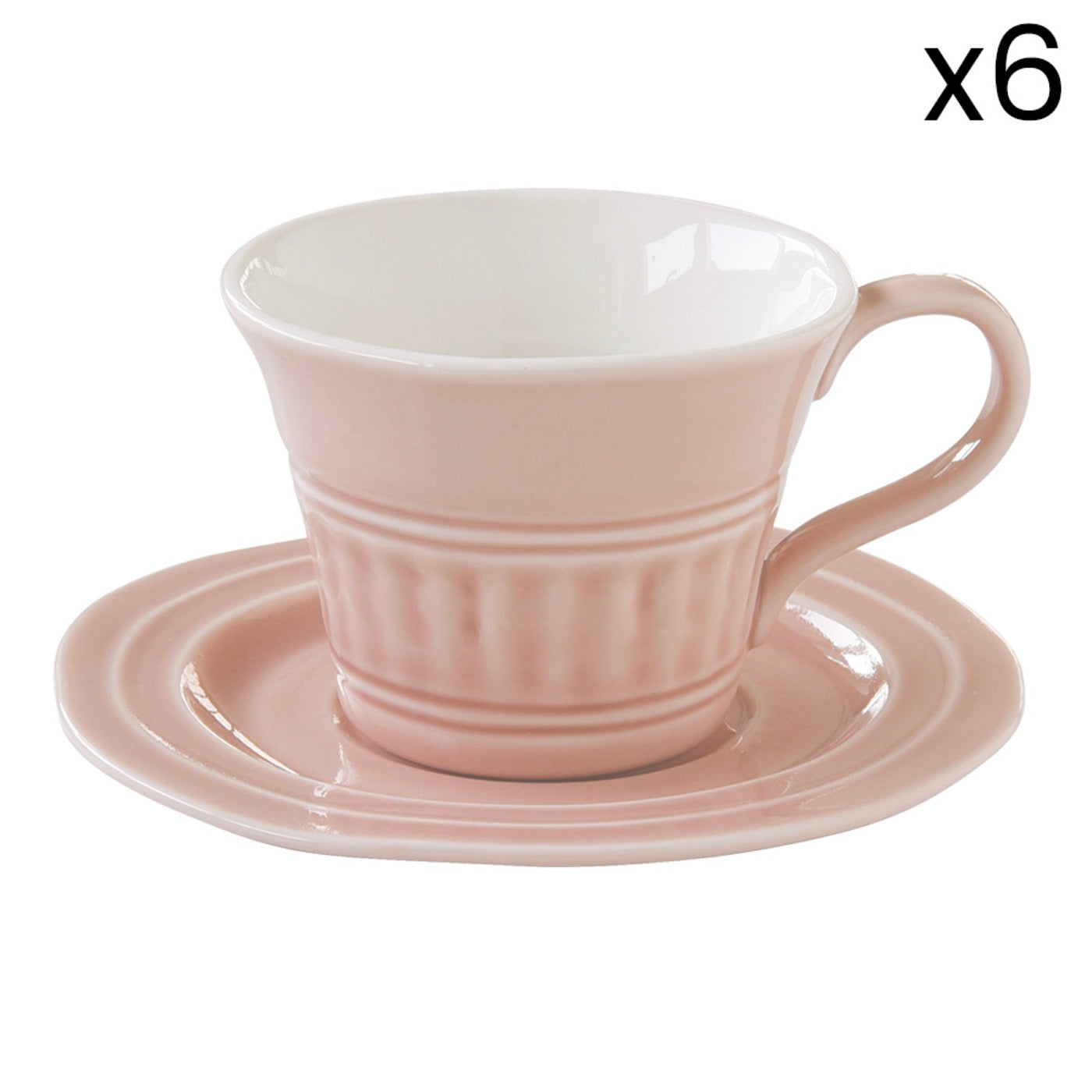 Abitare - Set of 6 Coffee Cups - Porcelain - Light Pink