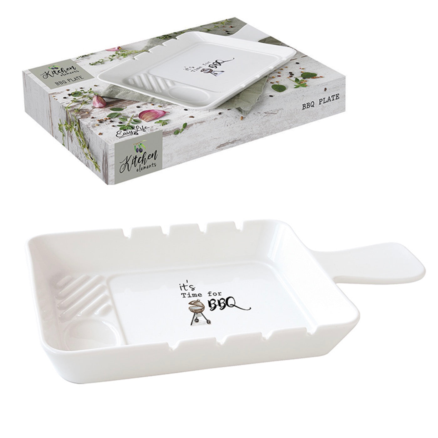 Kitchen Elements - Plat À Barbecue - Porcelaine - Multicolore