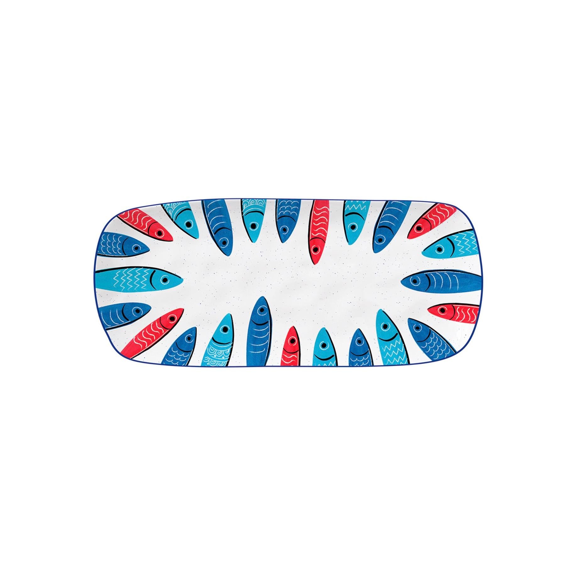 Sardine's Party - Plat De Service - Porcelaine - Multicolore