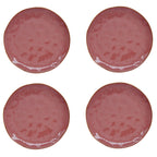 Interiors - Set De 4 Assiettes Plates - Porcelaine - Bordeaux