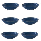Interiors - Set De 6 Assiettes Creuses - Porcelaine - Bleu