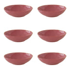 Interiors - Set De 6 Assiettes Creuses - Porcelaine - Bordeaux