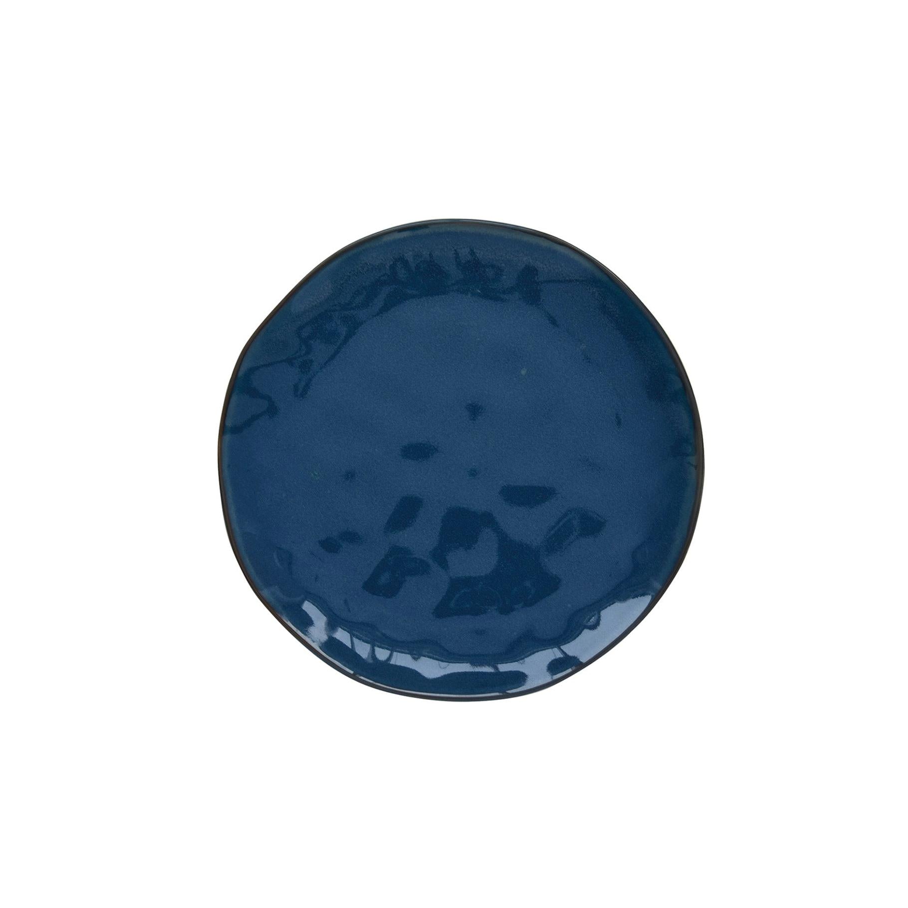 Interiors - Set De 6 Assiettes À Dessert - Porcelaine - Bleu