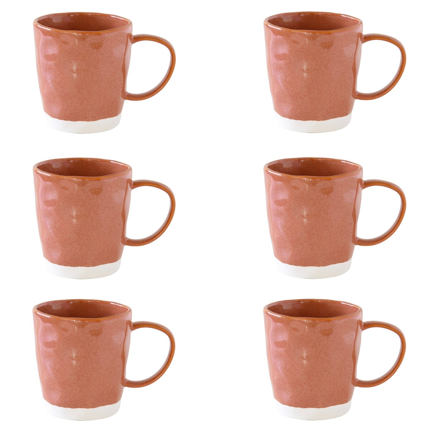 Interiors - Set De 6 Mugs - Porcelaine - Brique