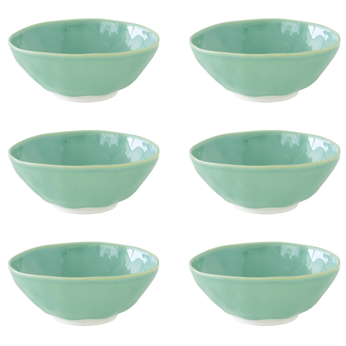 Interiors - Set De 6 Bols - Porcelaine - Aqua