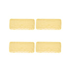 Interiors - Set De 4 Assiettes Rectangulaires - Porcelaine - Jaune