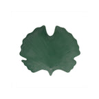 Madagascar - Plat Feuille Ginkgo - Porcelaine - Vert