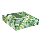 Madagascar - Plat Feuille Ginkgo - Porcelaine - Vert