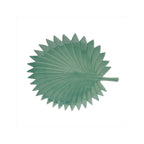 Madagascar - Plat Feuille De Palmier - Porcelaine - Vert Clair
