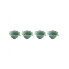 Madagascar - Set Of 4 Mini Leaf Bowls - Porcelain - Light Green