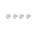 Madagascar - Set of 4 Mini Leaf Dishes - Porcelain - White