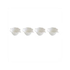 Madagascar - Set of 4 Mini Leaf Dishes - Porcelain - White