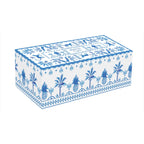 Exotic Vibes - Aperitif Set with 4 Bowls - Porcelain and Bamboo - Blue
