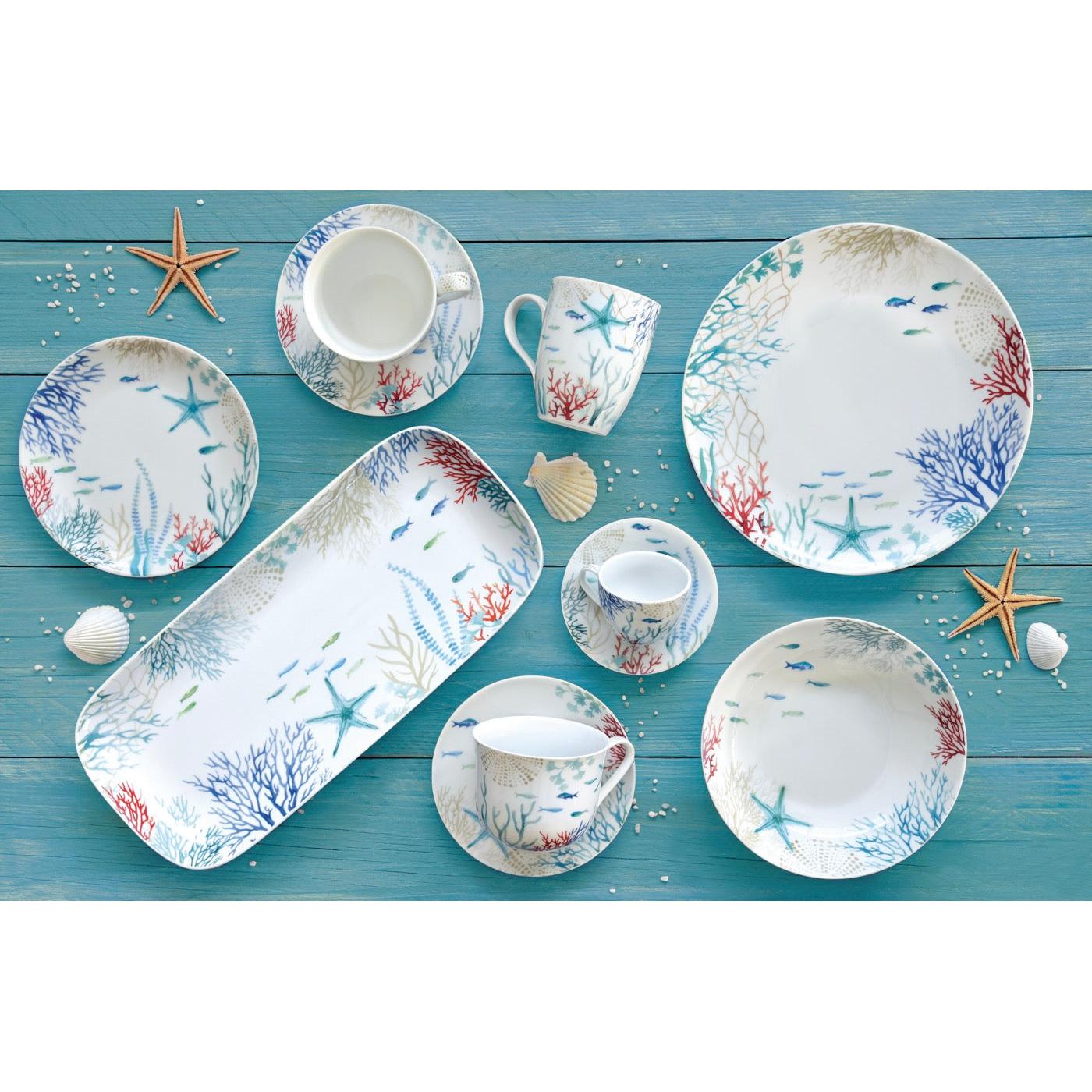 Under The Sea - Plat De Service Ovale - Porcelaine - Multicolore
