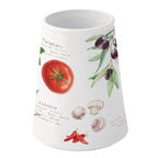 Home & Kitchen - Pot À Ustensiles Avec Ustensiles En Bois - Porcelaine - Multicolore