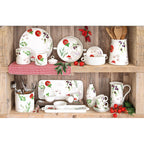 Home & Kitchen - Pot À Ustensiles Avec Ustensiles En Bois - Porcelaine - Multicolore