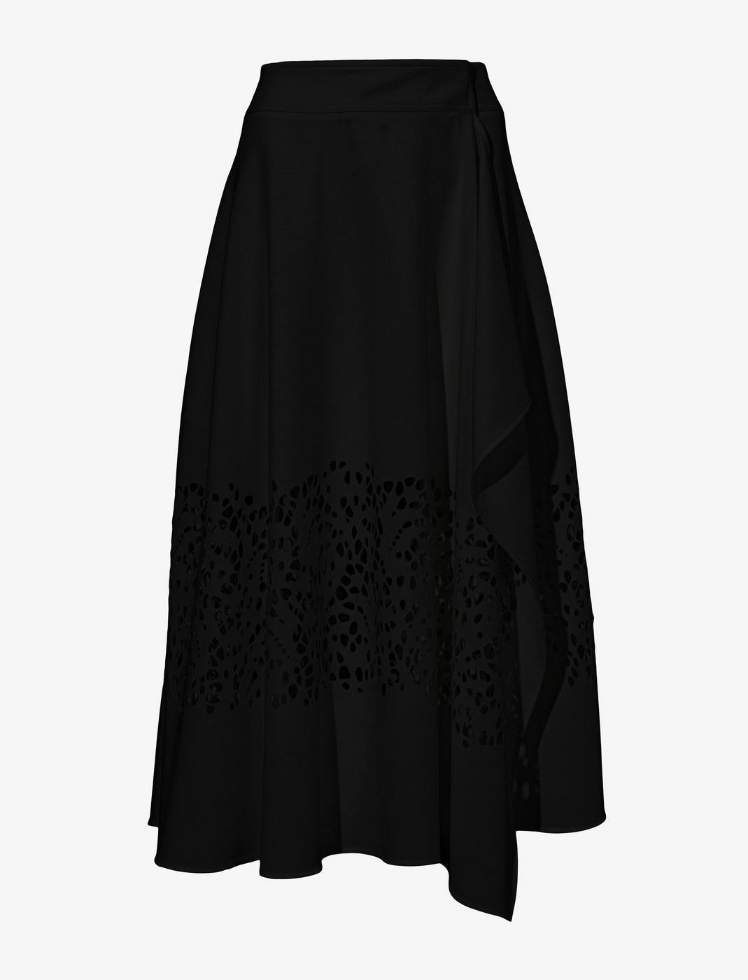 Proenza Schouler - Broderie Anglaise Wrap Skirt - Black - Women's