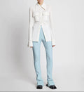 Proenza Schouler - Bi-Stretch Crepe Slim Pants - Pale Blue - Femme