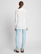 Proenza Schouler - Bi-Stretch Crepe Slim Pants - Pale Blue - Femme