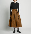 Proenza Schouler - Poplin Belted Skirt - Tobacco - Mujer