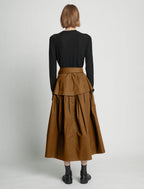 Proenza Schouler - Poplin Belted Skirt - Tobacco - Mujer