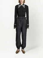 Proenza Schouler - Silk Nylon Taffeta Pull On Pant - Black - Femme