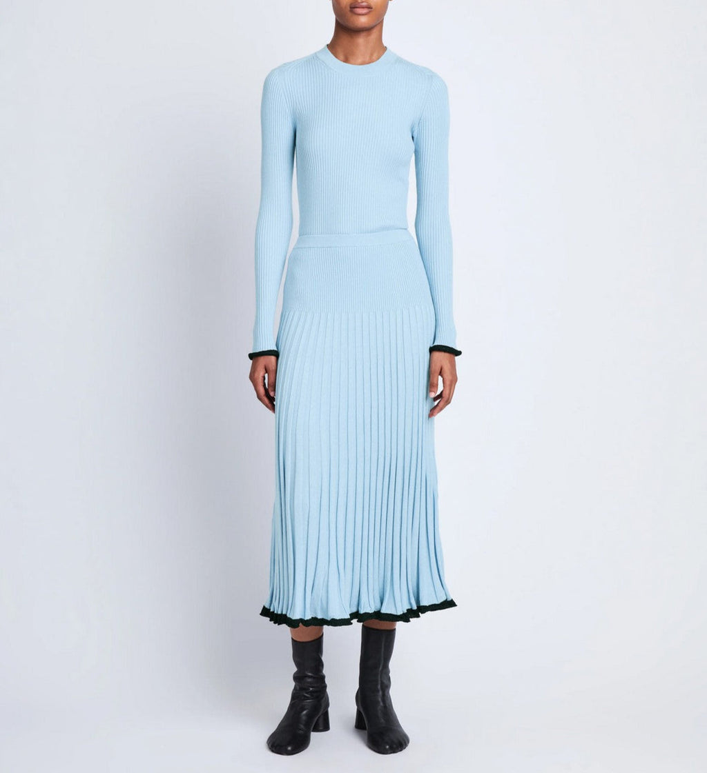 Proenza Schouler - Silk Cashmere Skirt - Light Blue - Femme