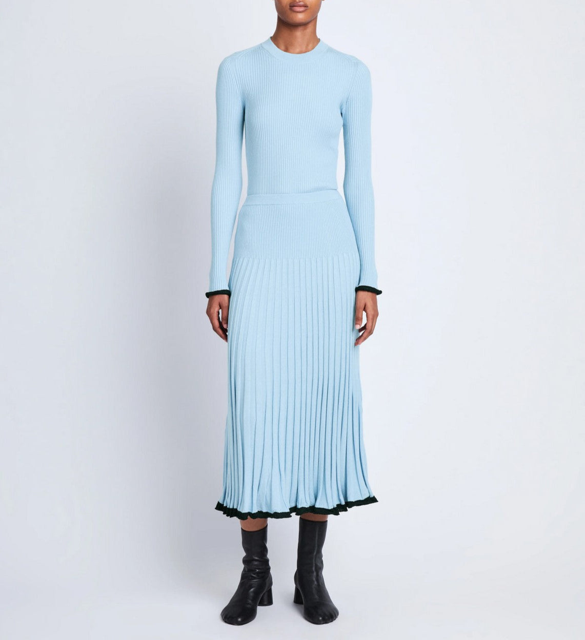 Proenza Schouler - Silk Cashmere Skirt - Light Blue - Femme