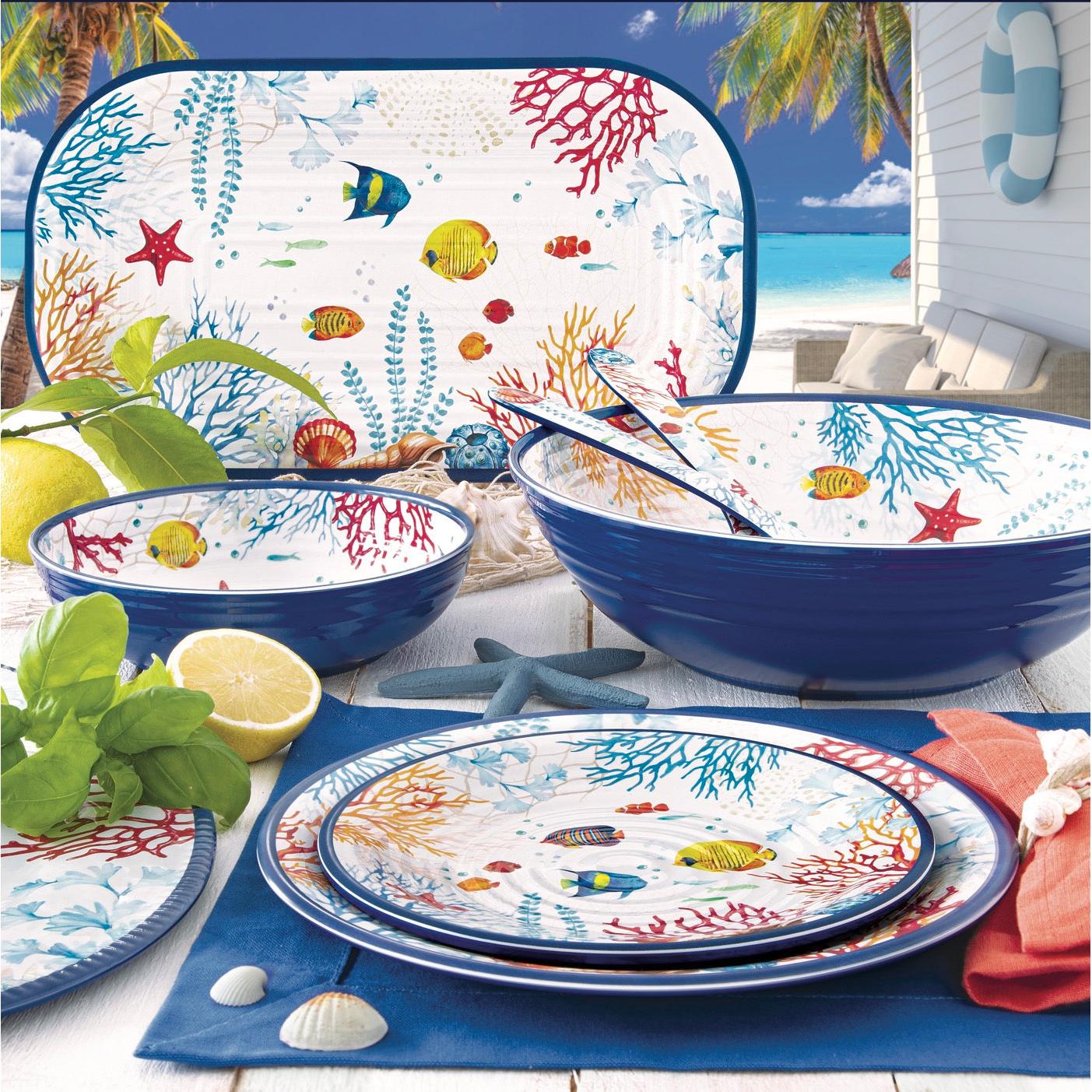 Bora Bora - Set De 6 Assiettes Plates - Multicolore