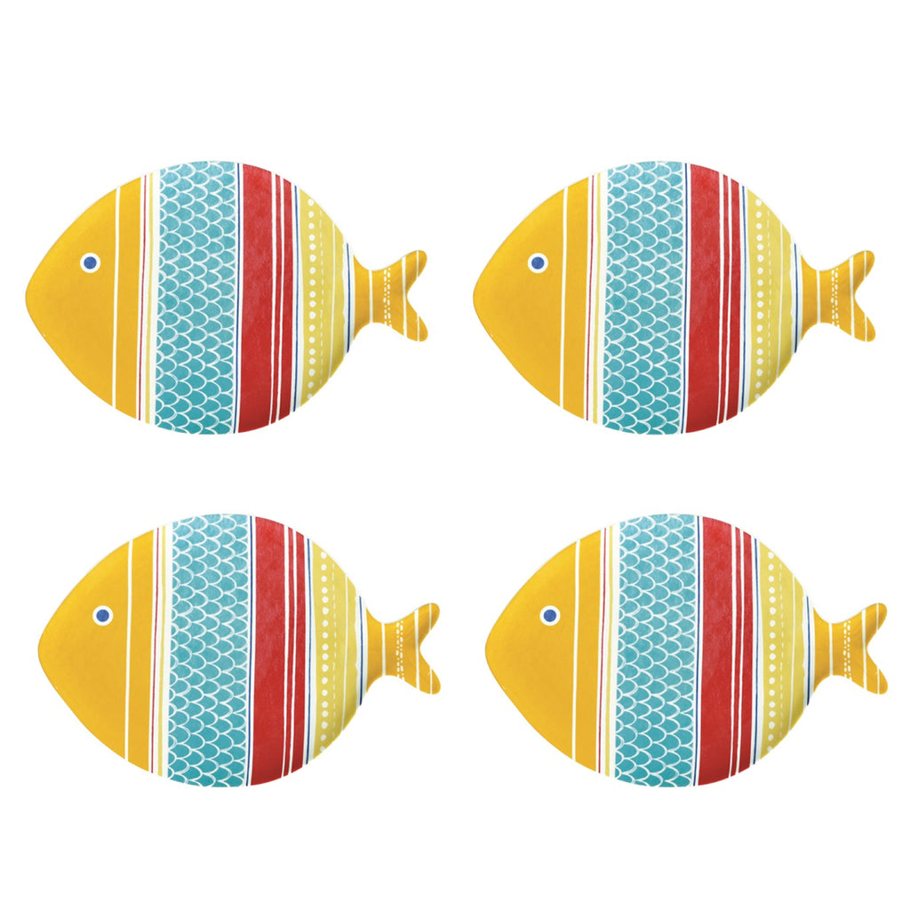 Sea Friends - Set De 4 Assiettes Version 4 - Porcelaine - Multicolore