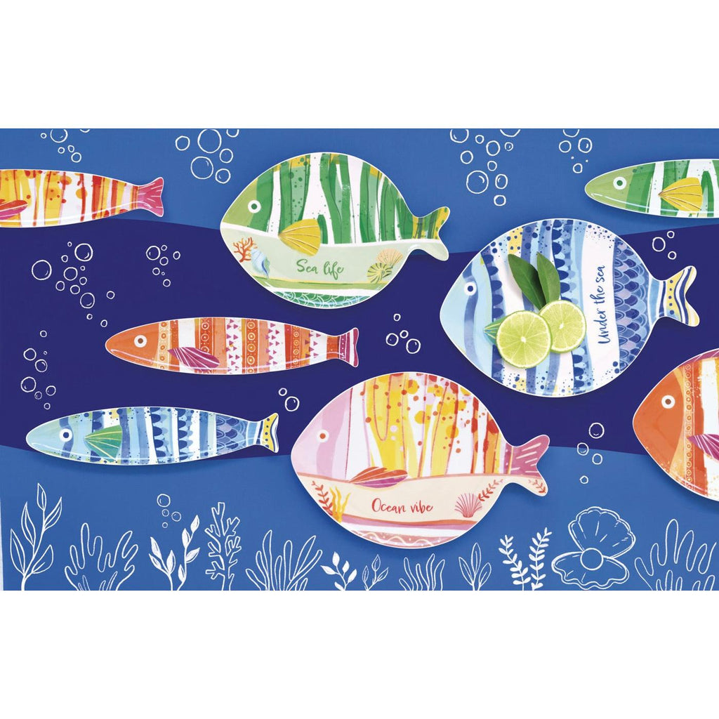 Sea Friends - Assiette Version 3 - Porcelaine - Multicolore