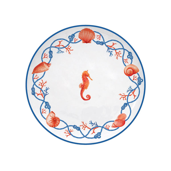 Cote De Mer - Set De 4 Assiettes Hippocampe - Porcelaine - Multicolore